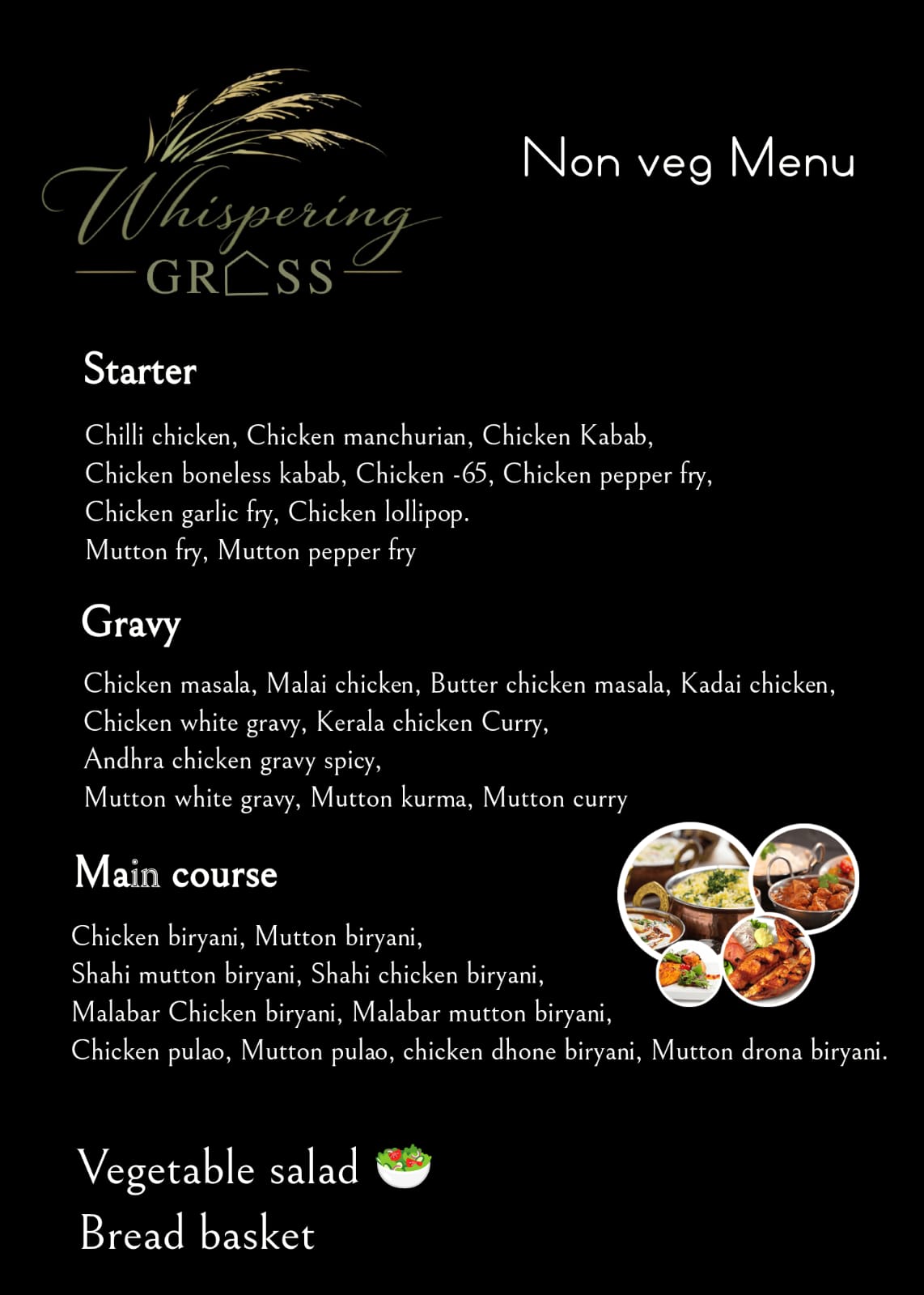 non veg menu